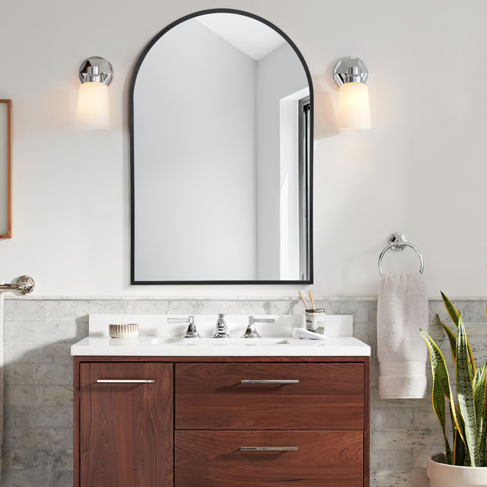 Mercury Row® Vercher Metal Arched Bathroom/Vanity Mirrors & Reviews ...